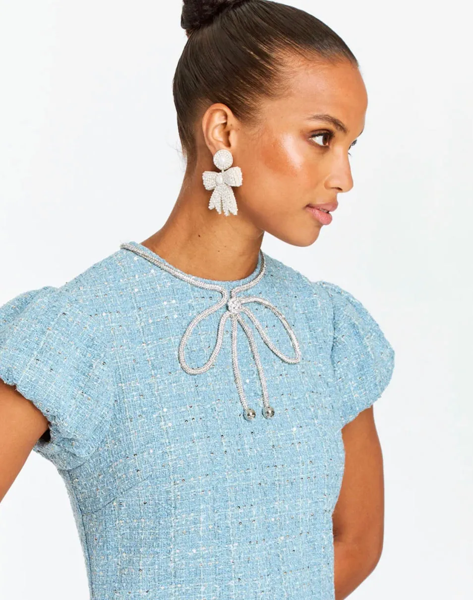 Perla Bow Midi Dress