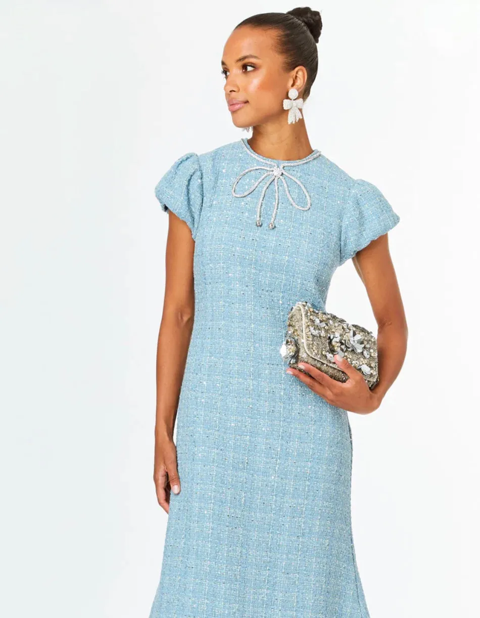 Perla Bow Midi Dress