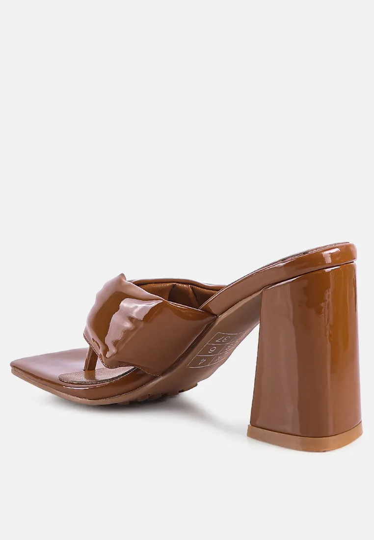 Phantom Ruched High Heeled Thong Sandals By Ruw