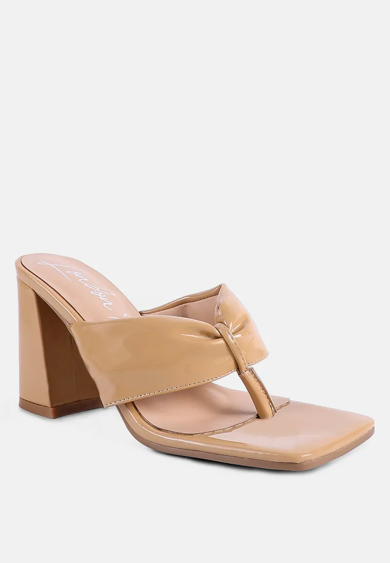 Phantom Ruched High Heeled Thong Sandals By Ruw