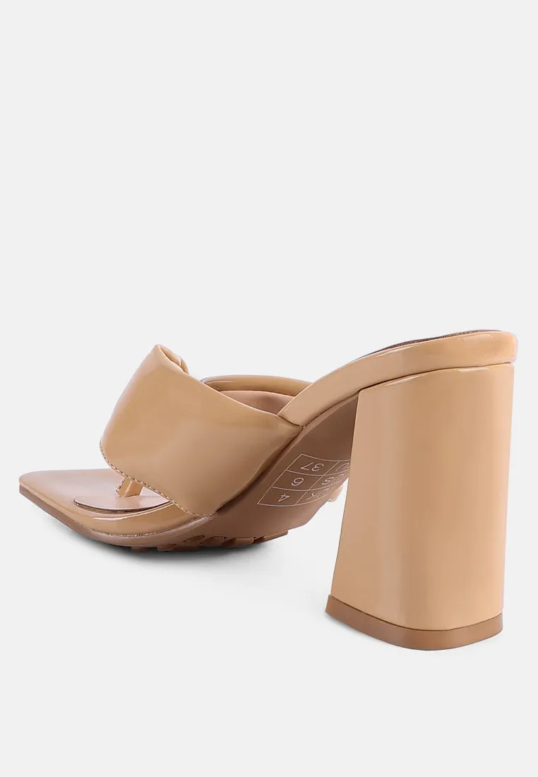 Phantom Ruched High Heeled Thong Sandals By Ruw