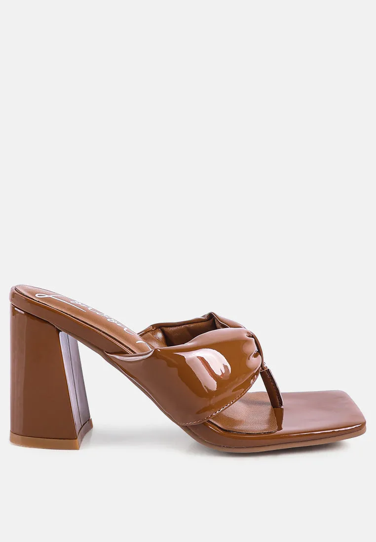 Phantom Ruched High Heeled Thong Sandals By Ruw