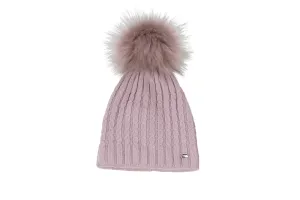 Pikeur Grey violet faux fur pom hat