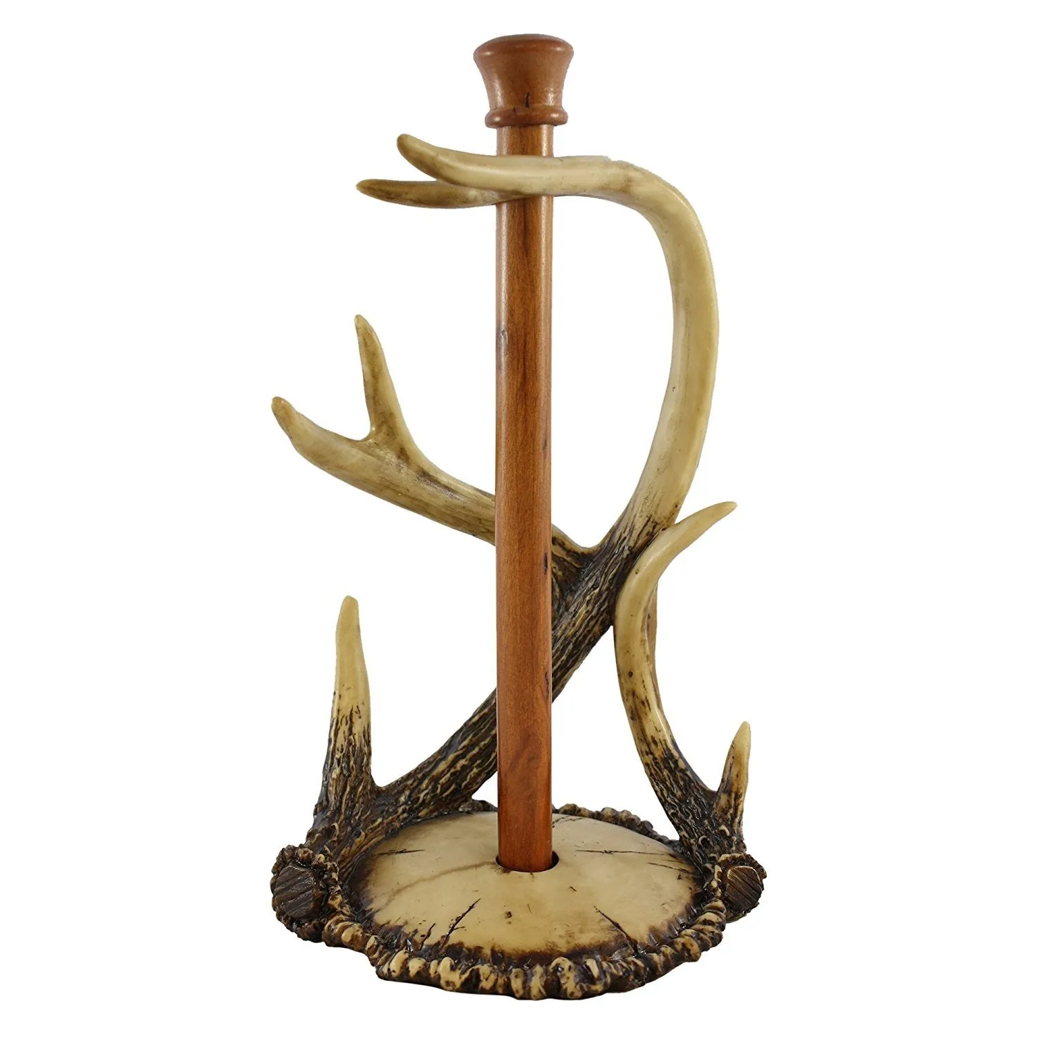 Pine Ridge 14.5" countertop antler paper towel holder - Antler Collection, Rustic Design Magnetic Base Towel Holder For Home, Hunting Cabin and Lodge