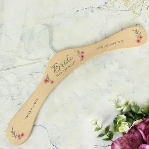 Pink Floral Wooden Hanger