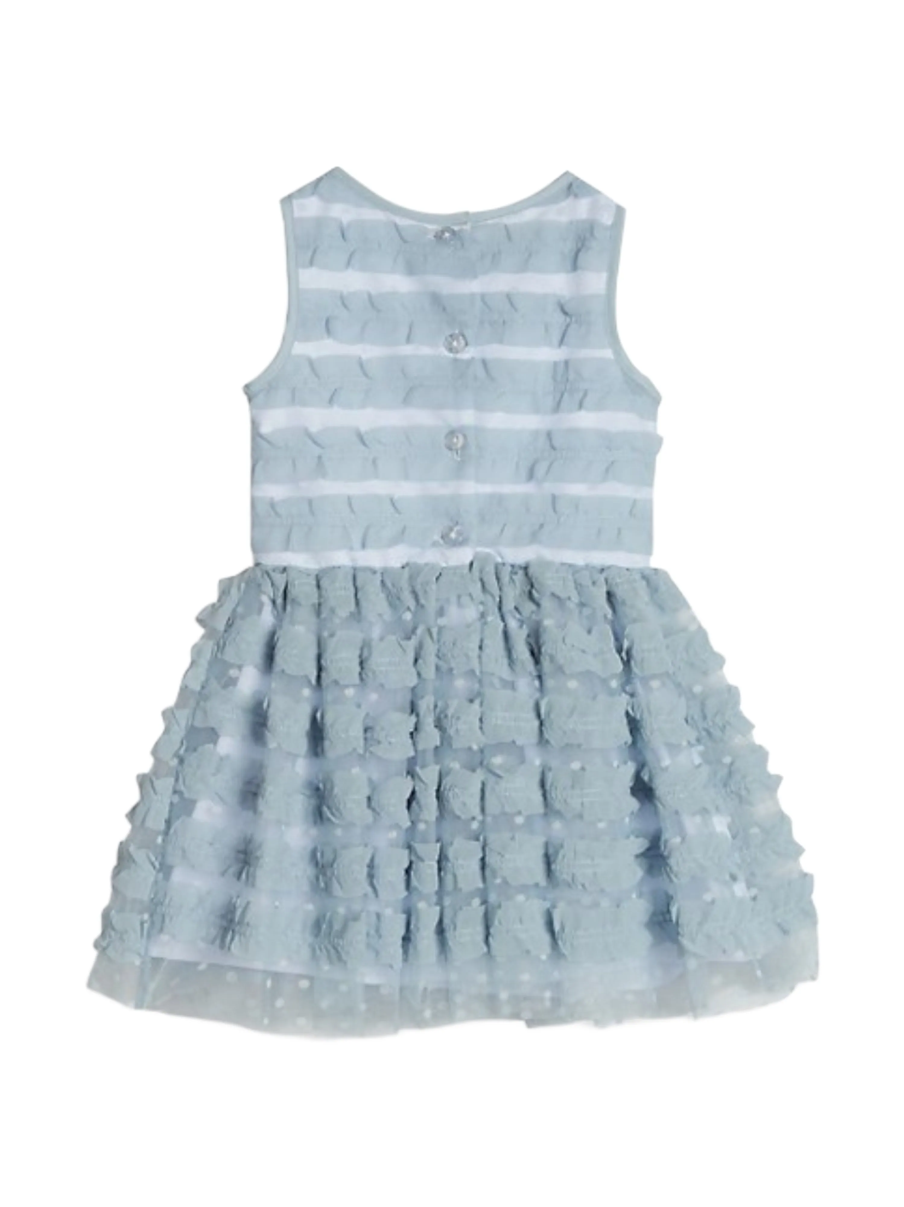 PIPPA & JULIE Girl's Blue Fit & Flare Soutache Stripe Dress #200 3T NWT
