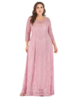 Plus Size Elegant Lace Dress