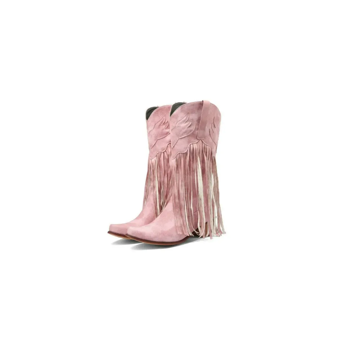 Point Toe Block Heels Boots