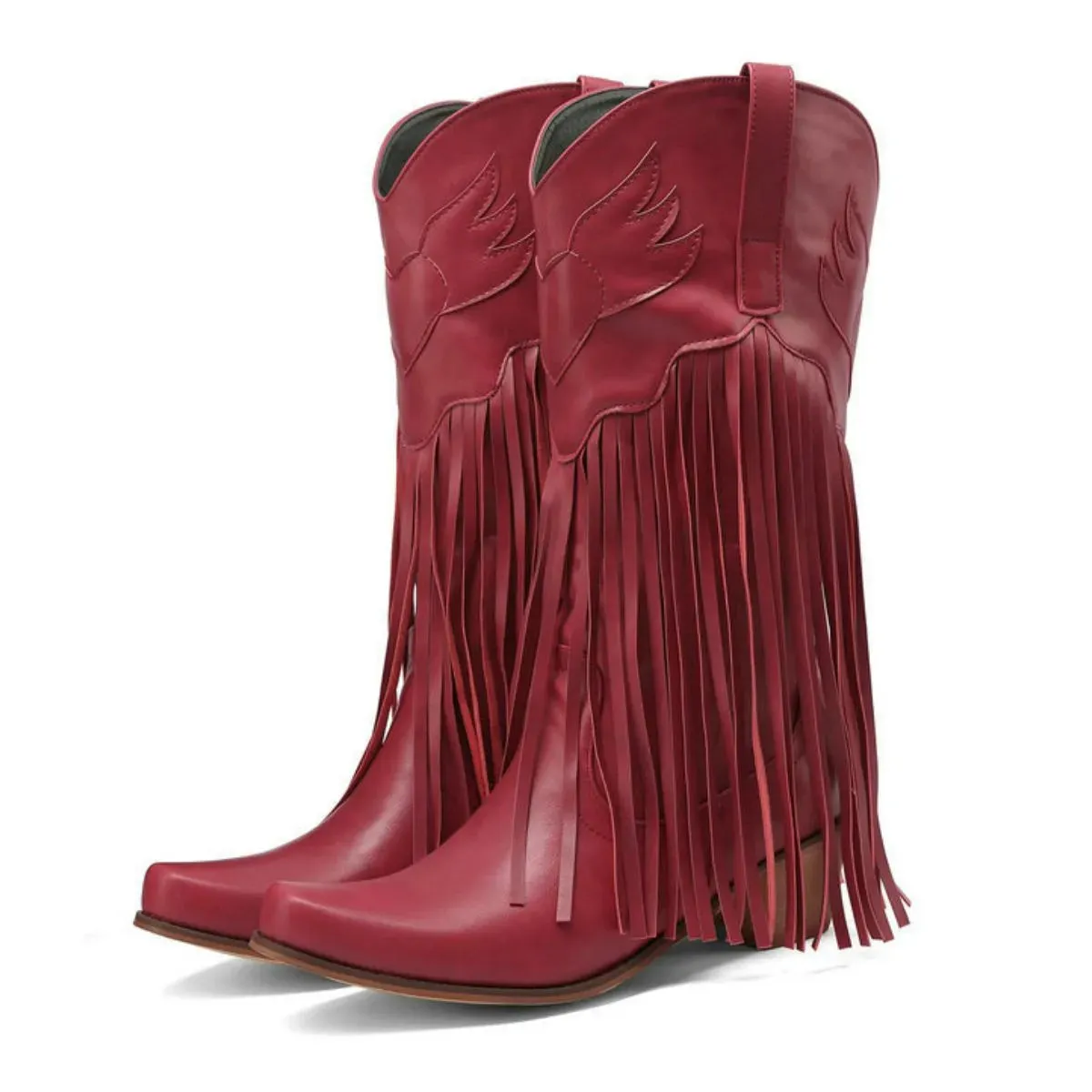 Point Toe Block Heels Boots