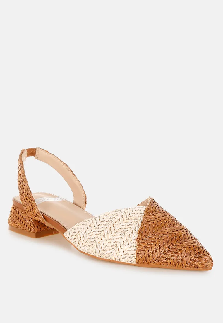 Pointy Toe Slingback Sandals By RUW