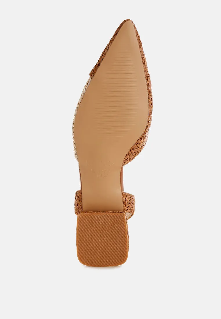 Pointy Toe Slingback Sandals By RUW