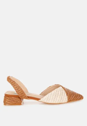 Pointy Toe Slingback Sandals By RUW