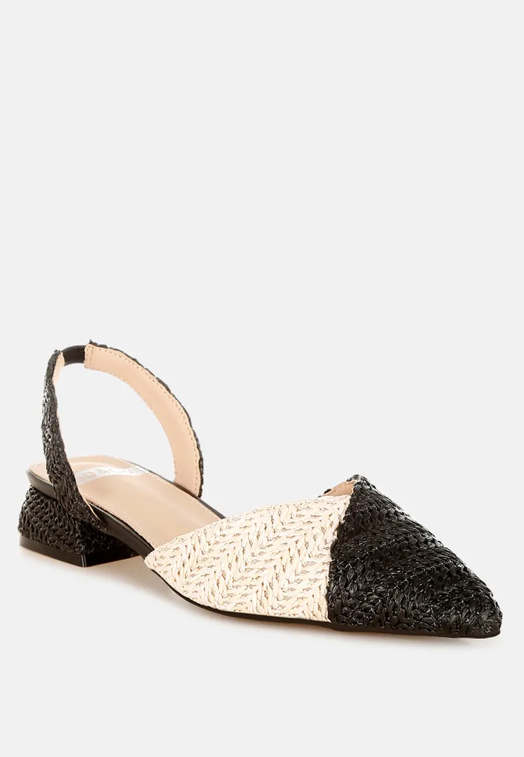 Pointy Toe Slingback Sandals By RUW