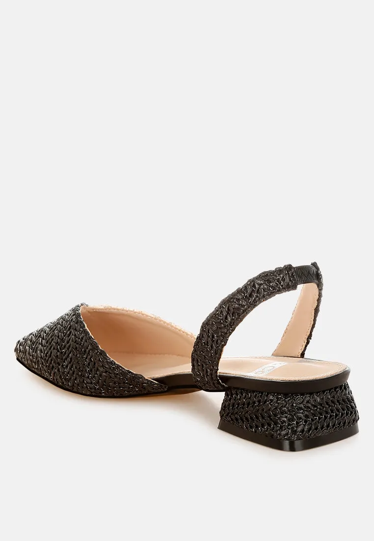 Pointy Toe Slingback Sandals By RUW