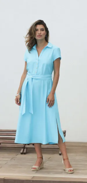 Pomodoro Clothing Solid Fit and Flare Dress 32503