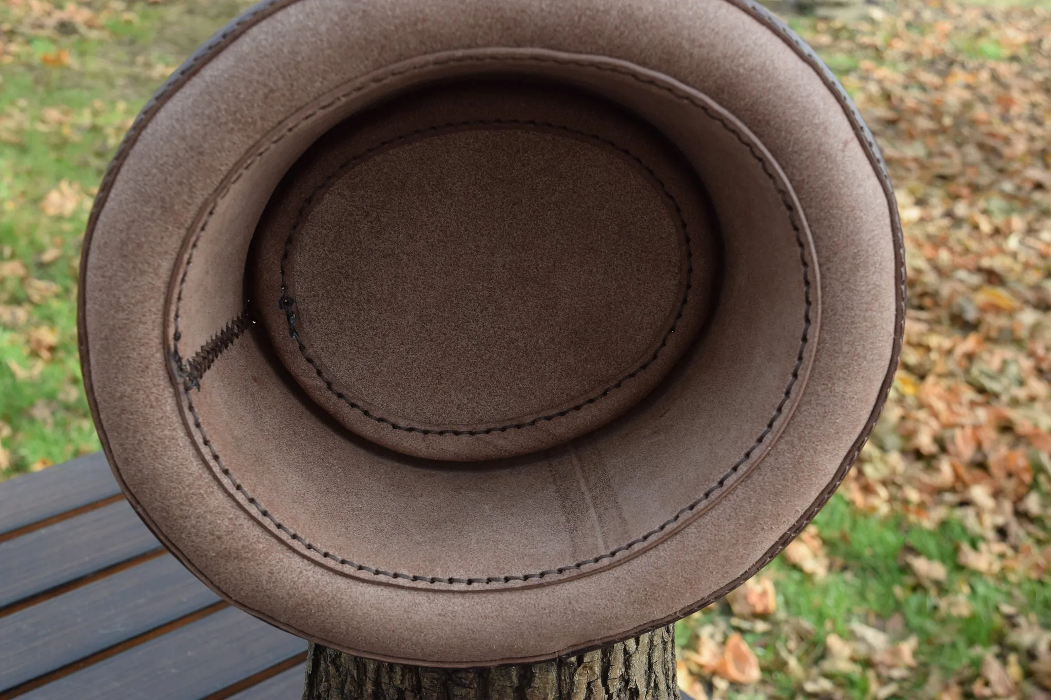 Pork Pie leather hat - choose your size/color