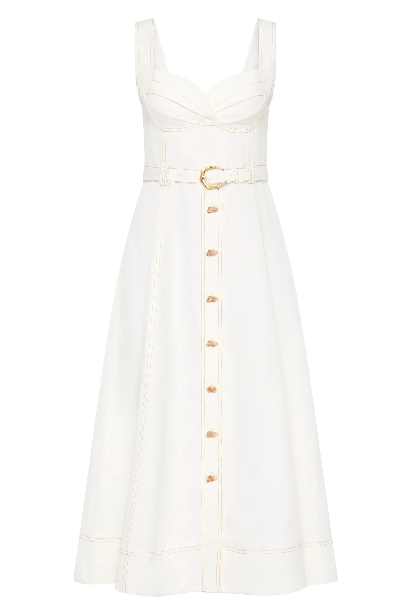 Primary Belted Midi Dress