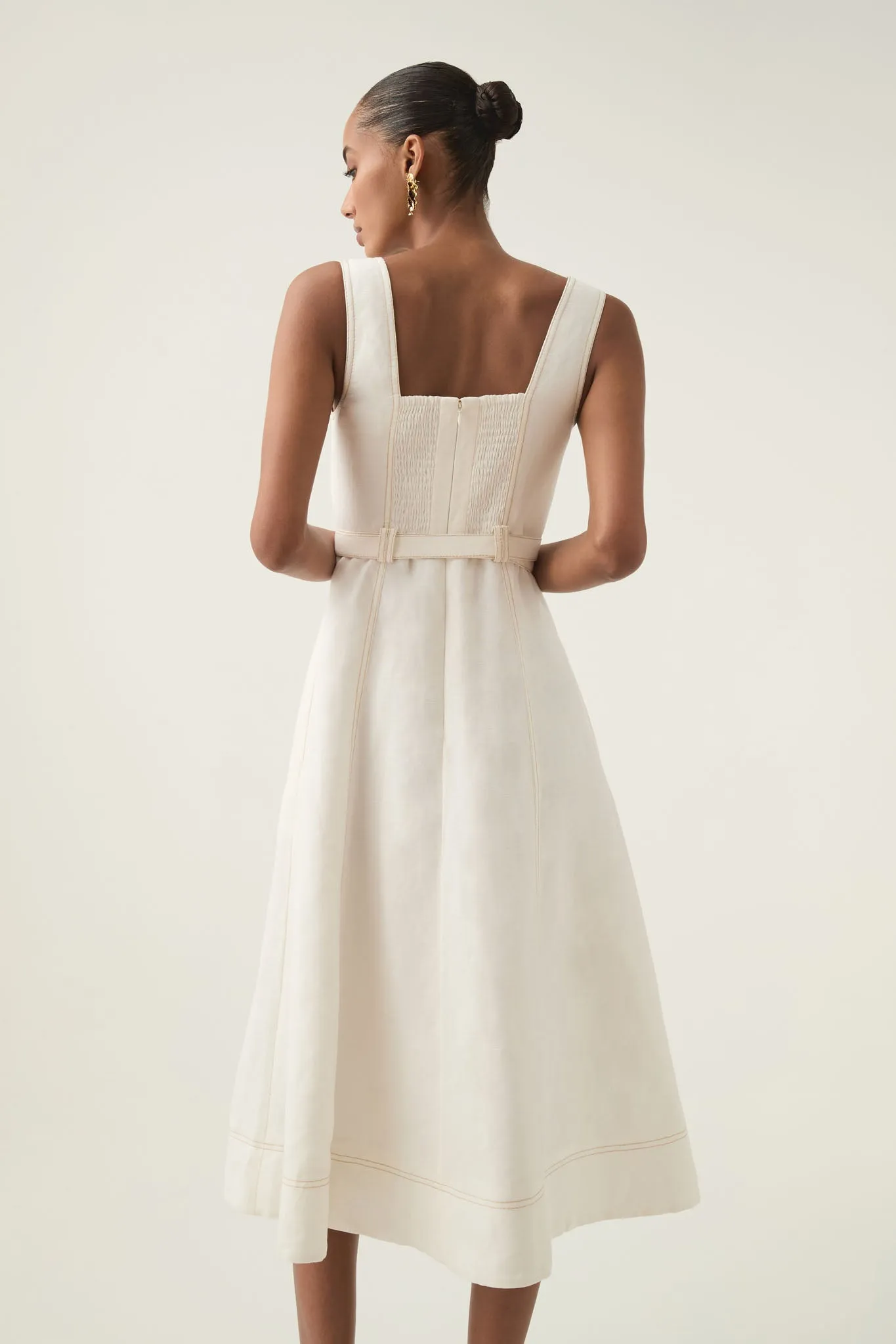 Primary Belted Midi Dress