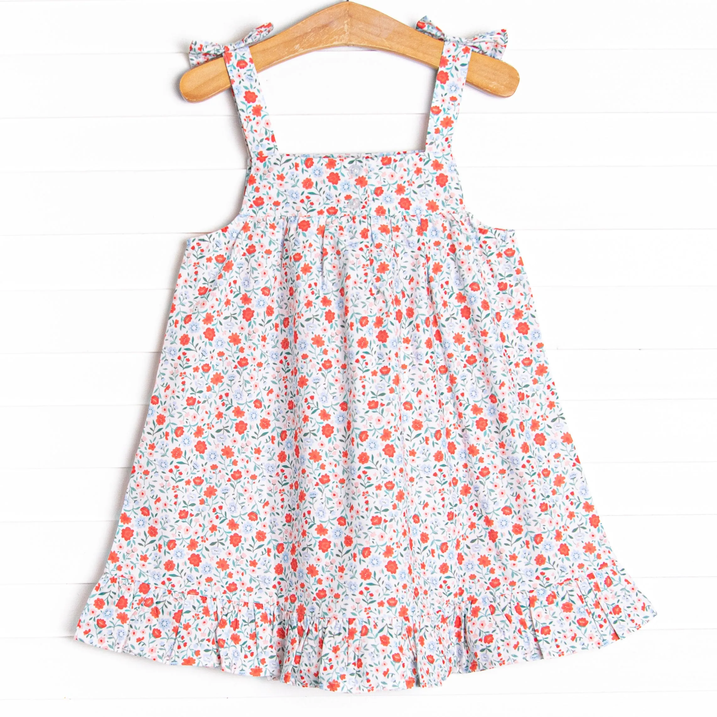 Primary Petals Dress, Red