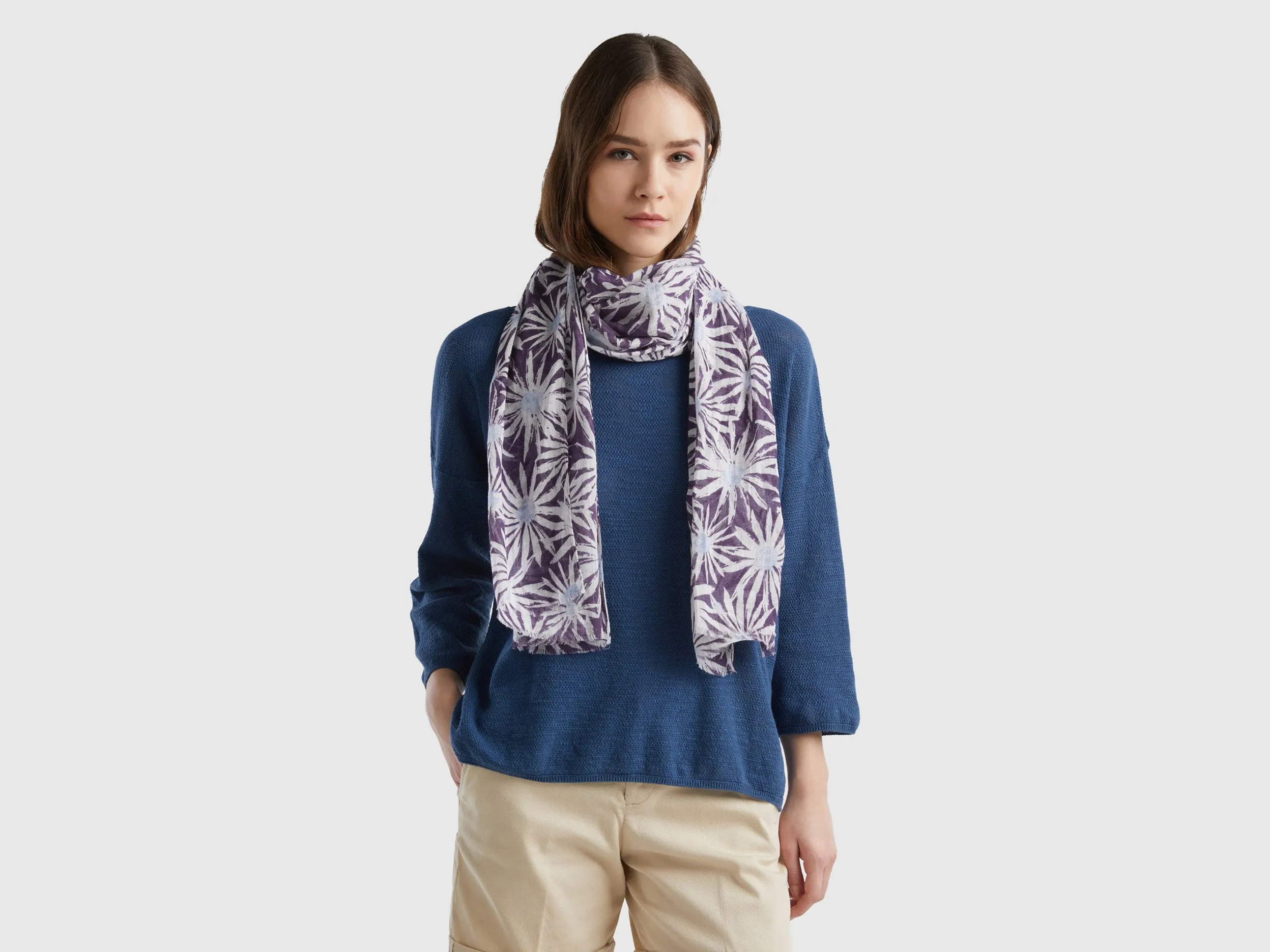 Printed Cotton Linen Scarf