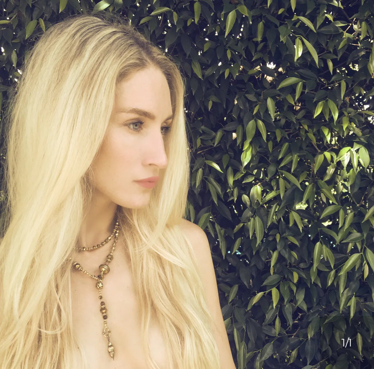 Pyrite and Gold Lariat
