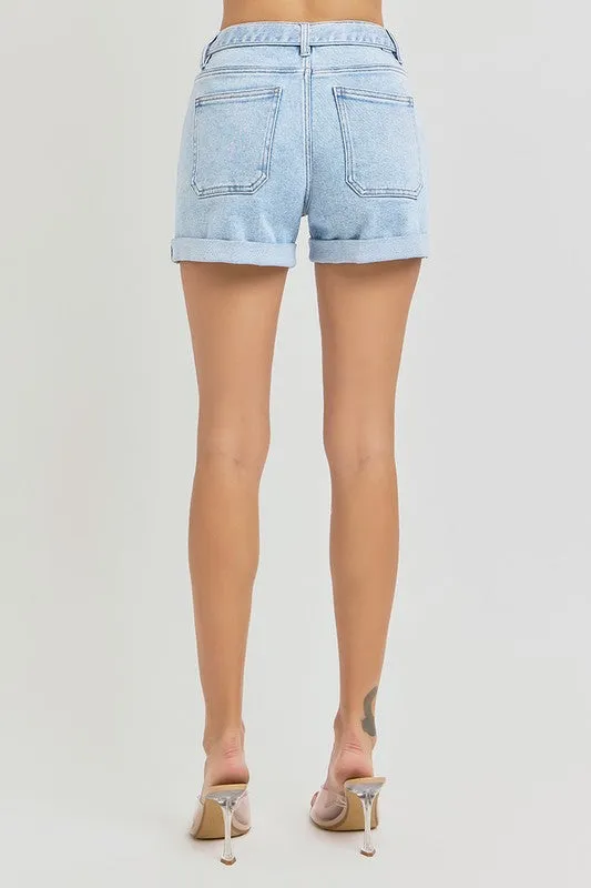 "Anne" High Waist Belted Shorts