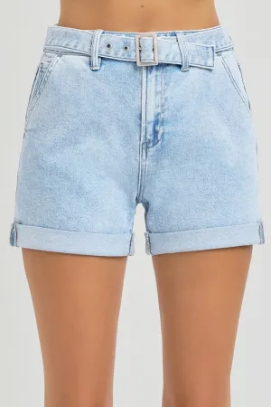 "Anne" High Waist Belted Shorts