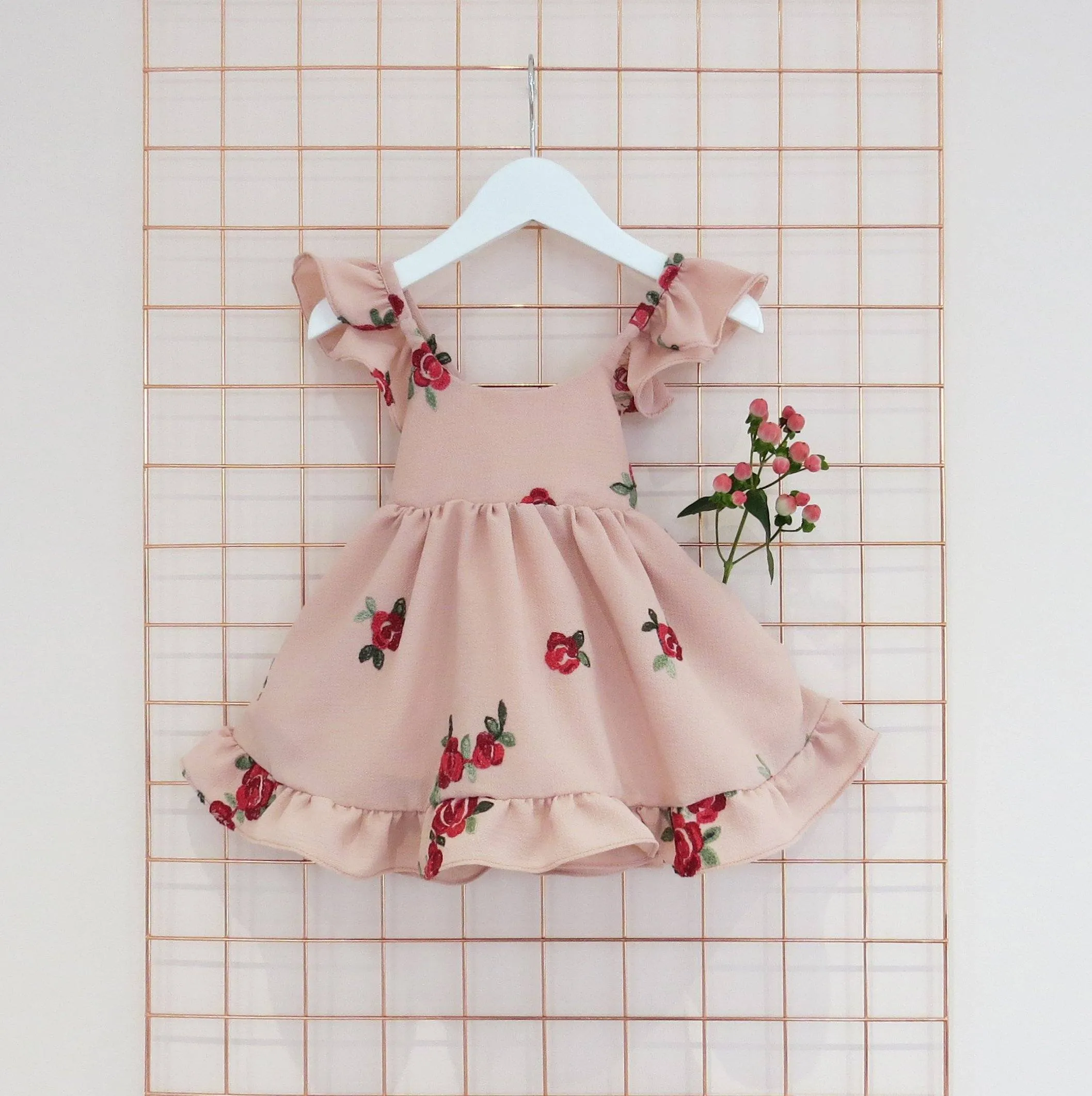"Eliana" Embroidered Floral Dress