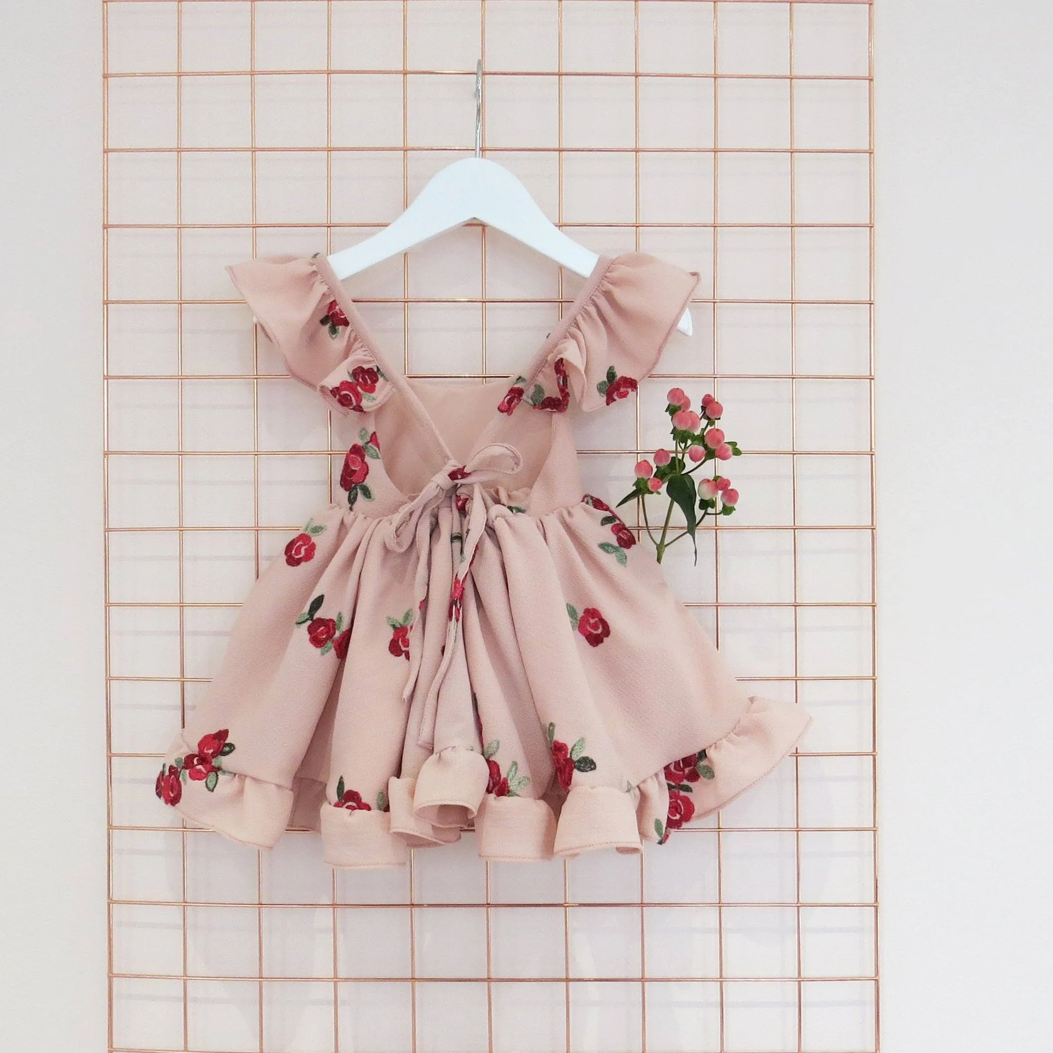 "Eliana" Embroidered Floral Dress