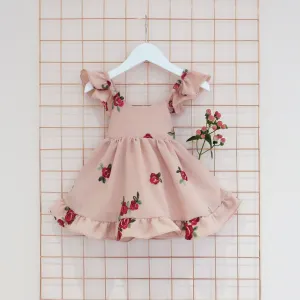"Eliana" Embroidered Floral Dress