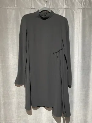 RACHEL Rachel Roy Black Mock Neck Long Sleeve Asymmetrical Dress