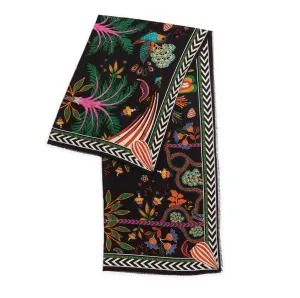 Rectangle Scarf / Magic India Black