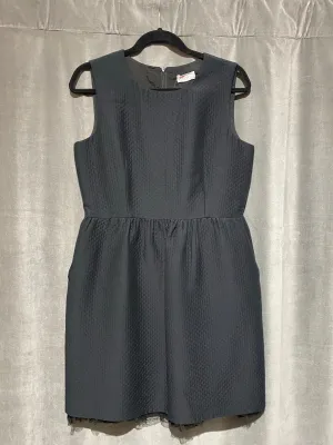 Red Valentino Sleeveless Quilted Dress with Flare and Lace Trim