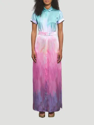 Redonna Ombre Satin Maxi Dress