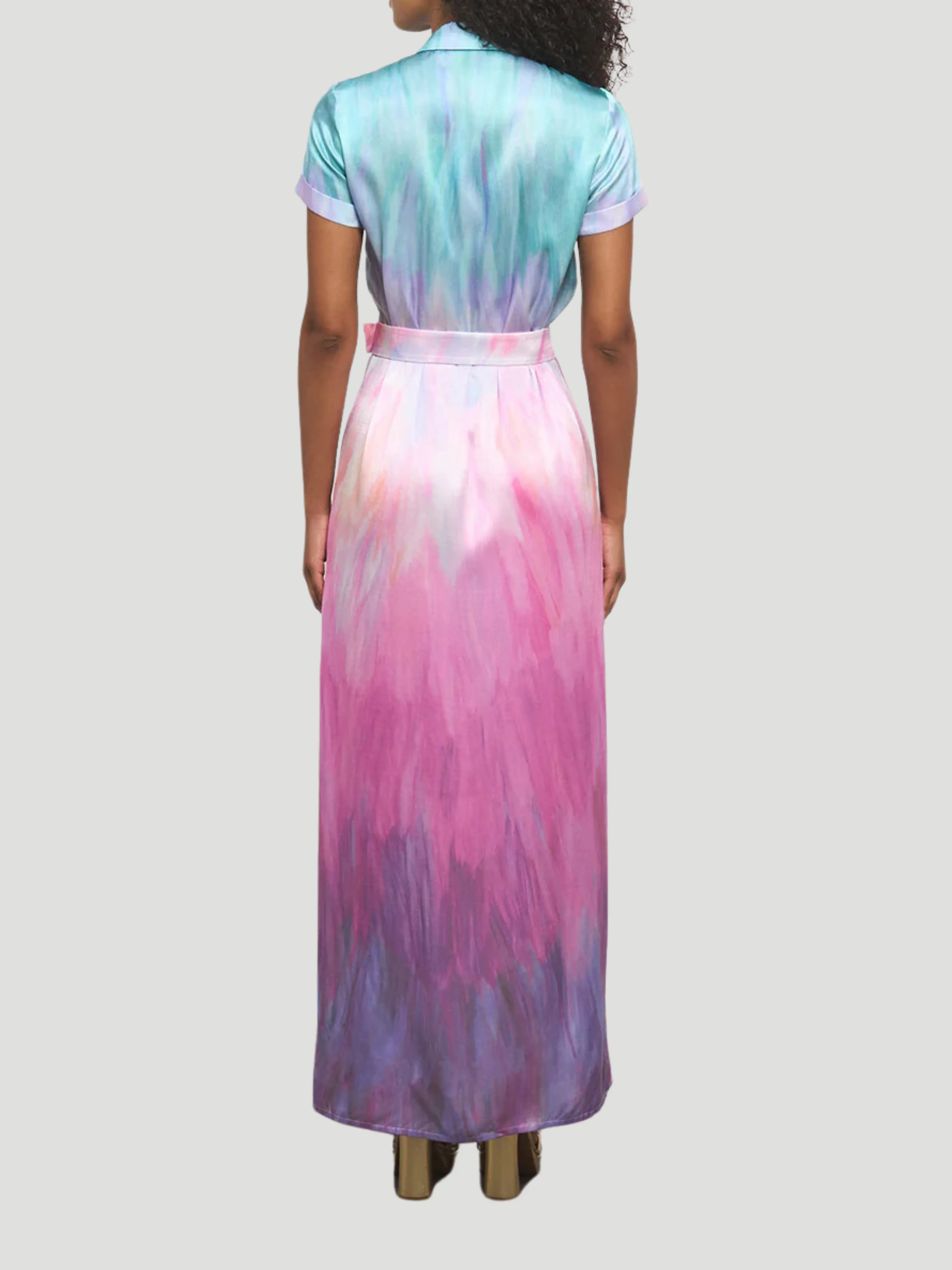 Redonna Ombre Satin Maxi Dress