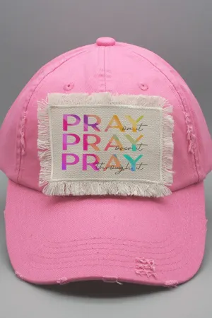 Religious Pray On It Over It Through It Patch Hat