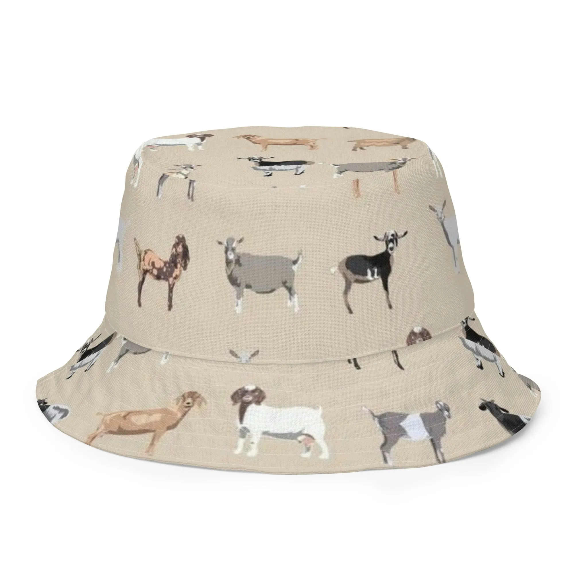Reversible bucket hat Goat Print- Stylish & Comfortable