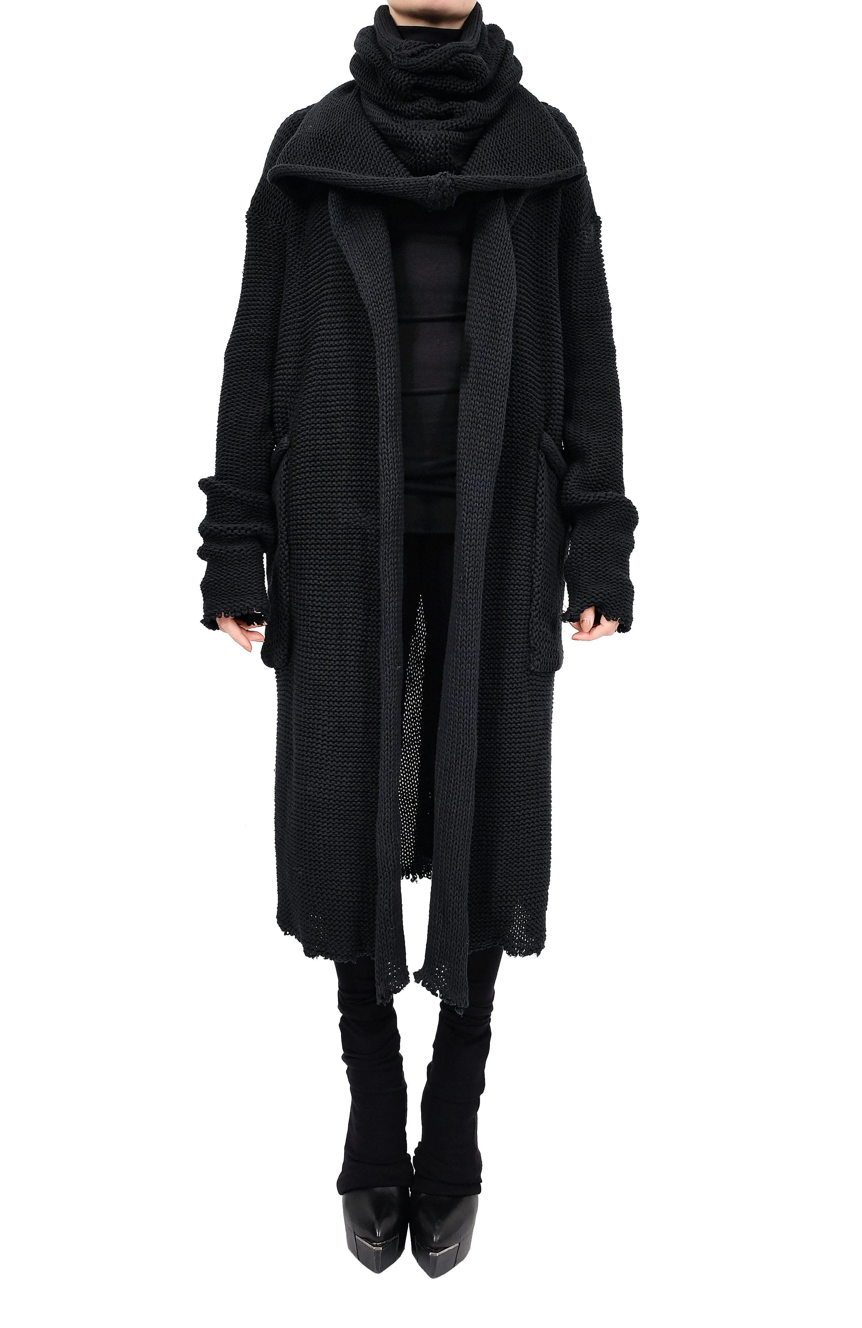 Reversible Scarf to Hood Cardigan