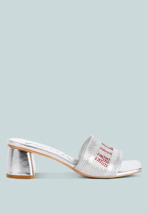 Rhinestone Embellished Milan Sandals By MODE