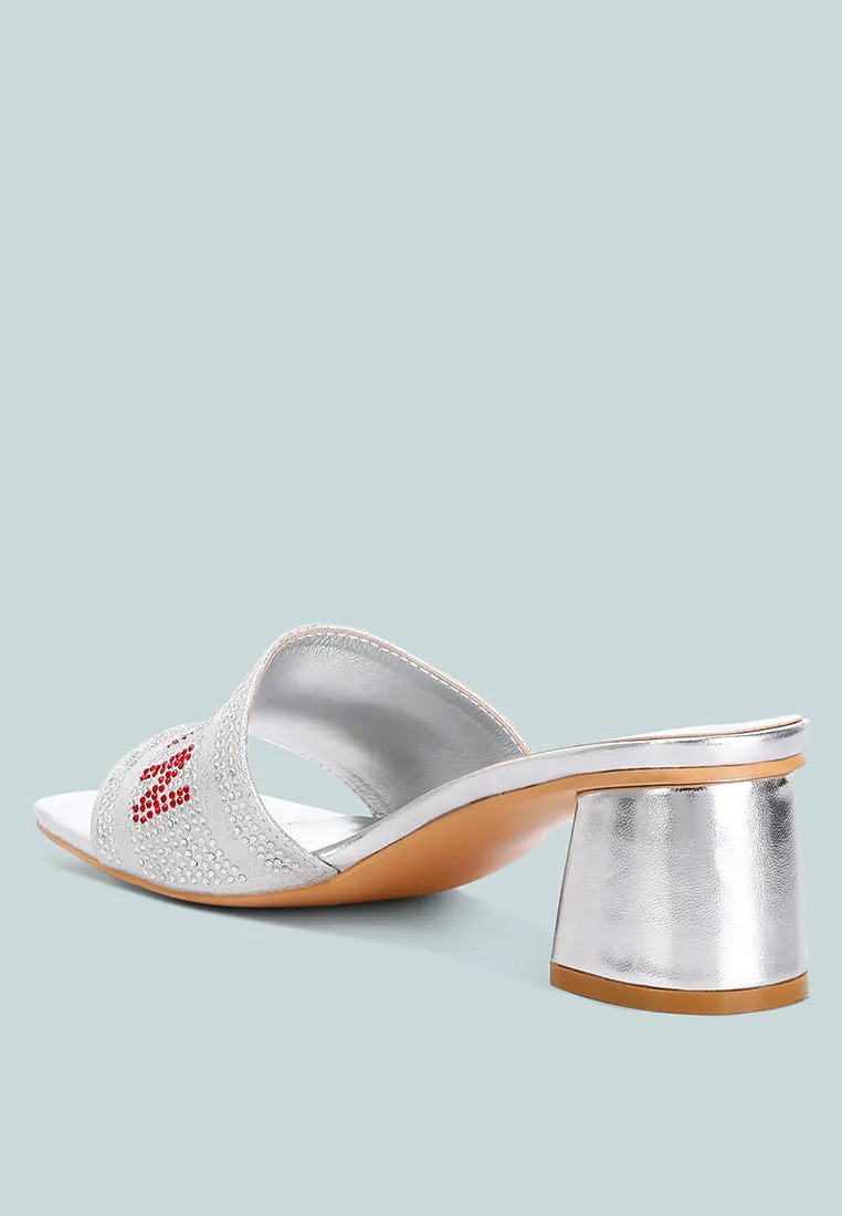 Rhinestone Embellished Milan Sandals By MODE