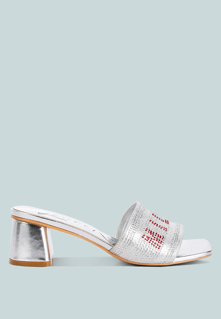 Rhinestone Embellished Milan Sandals By MODE