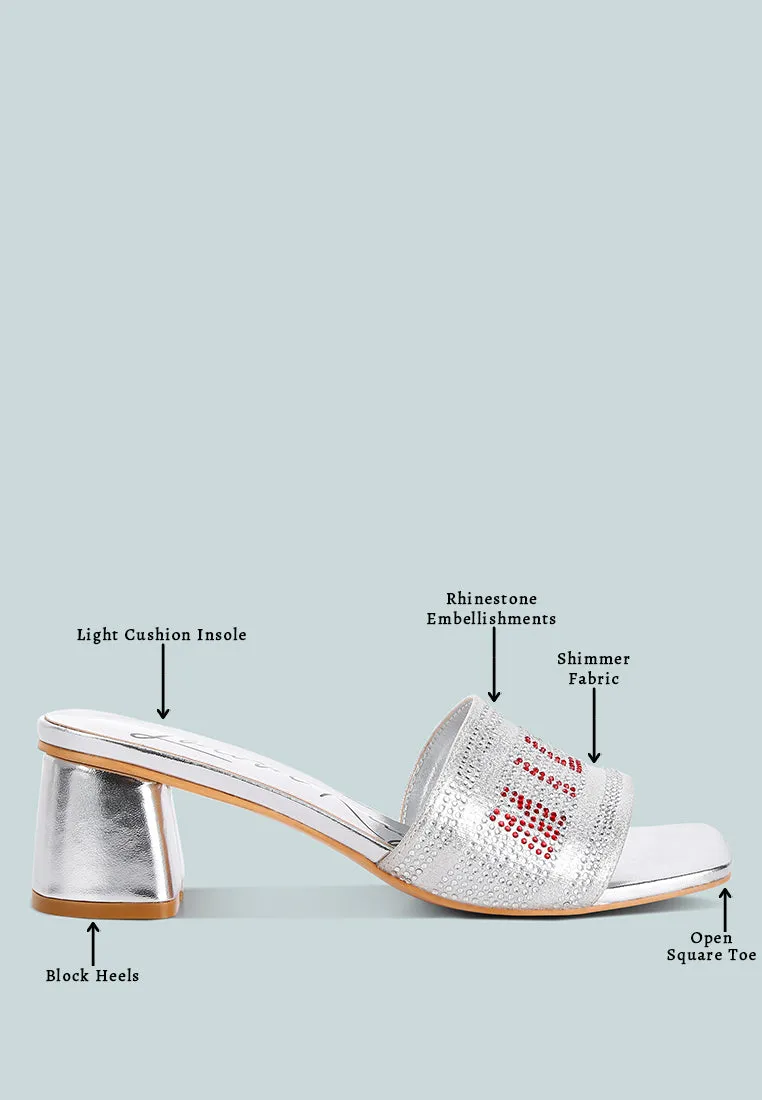 Rhinestone Embellished Milan Sandals By MODE