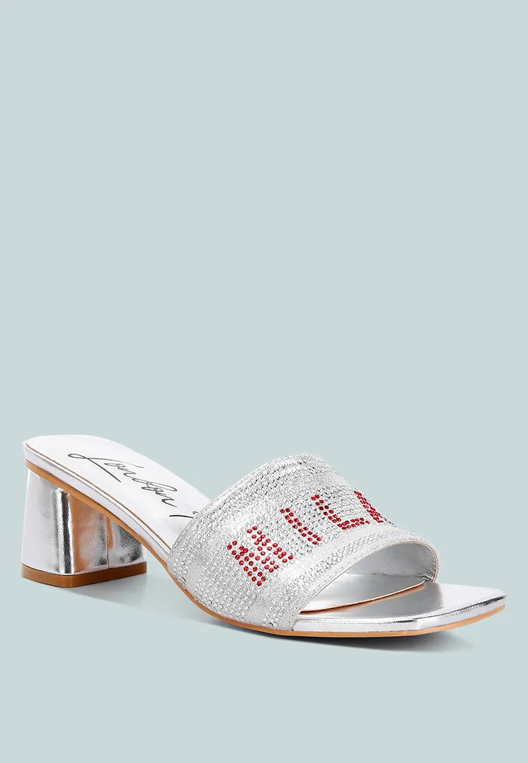 Rhinestone Embellished Milan Sandals By MODE