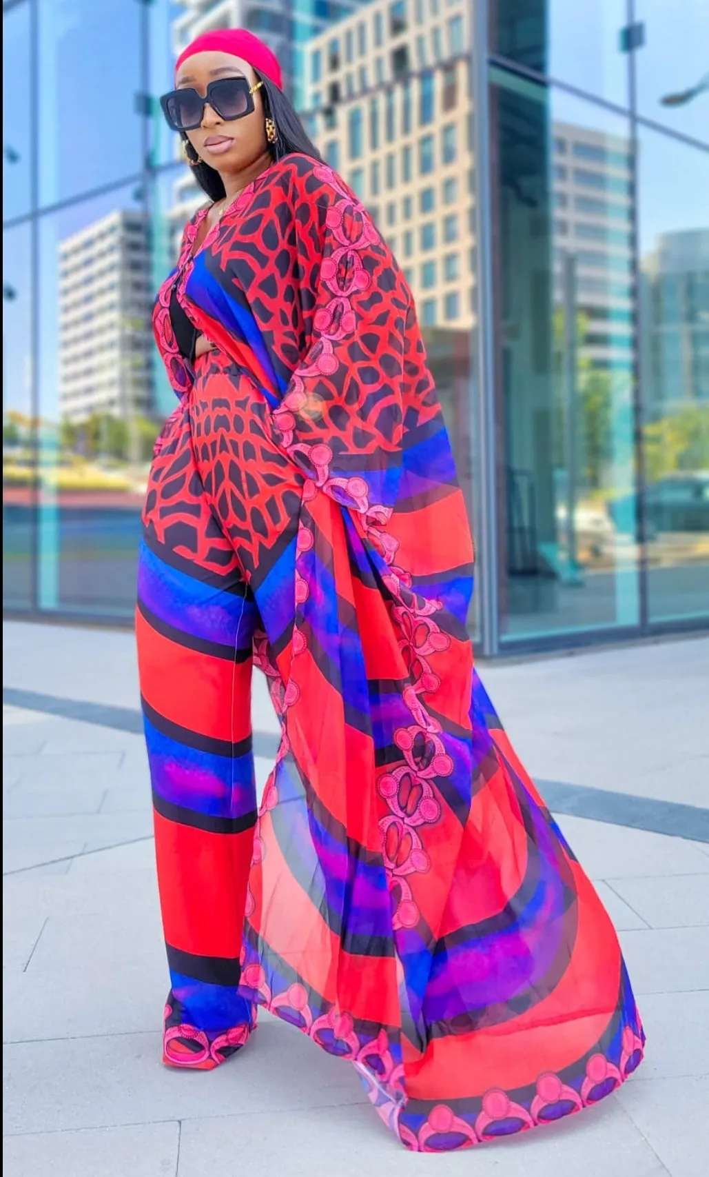 Rich Aunty Vibes- 2pc Kimono Top/Pant SET (NEW)