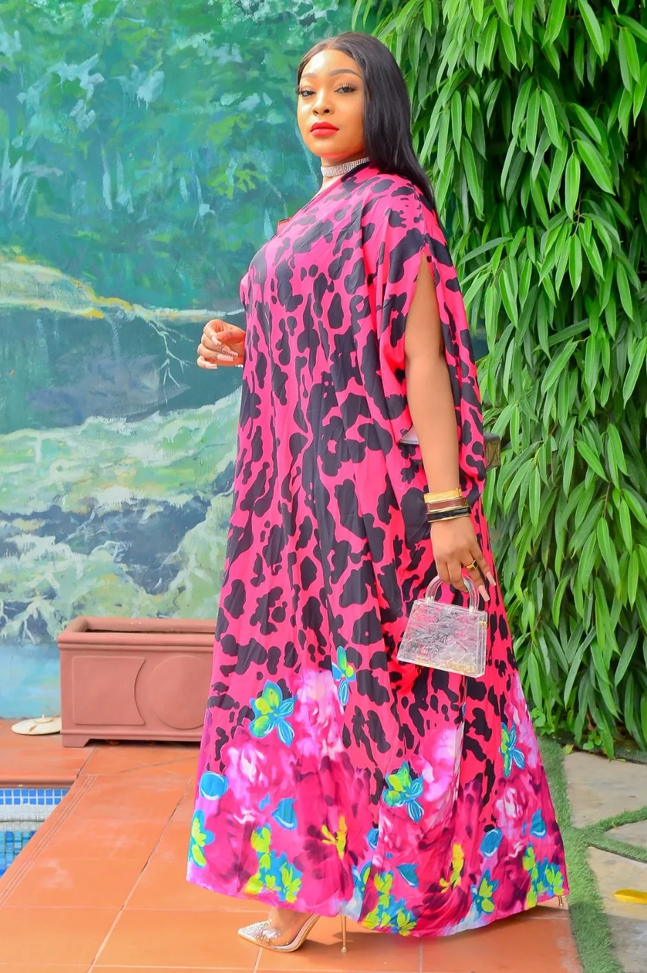 Rich Aunty Vibes Too- 2pc Floral Kimono Top/Pant SET (NEW)