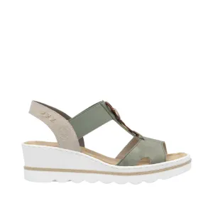 Rieker - 67498-52 - Schif/Lightgold/Amaretto/Ginger - Sandals