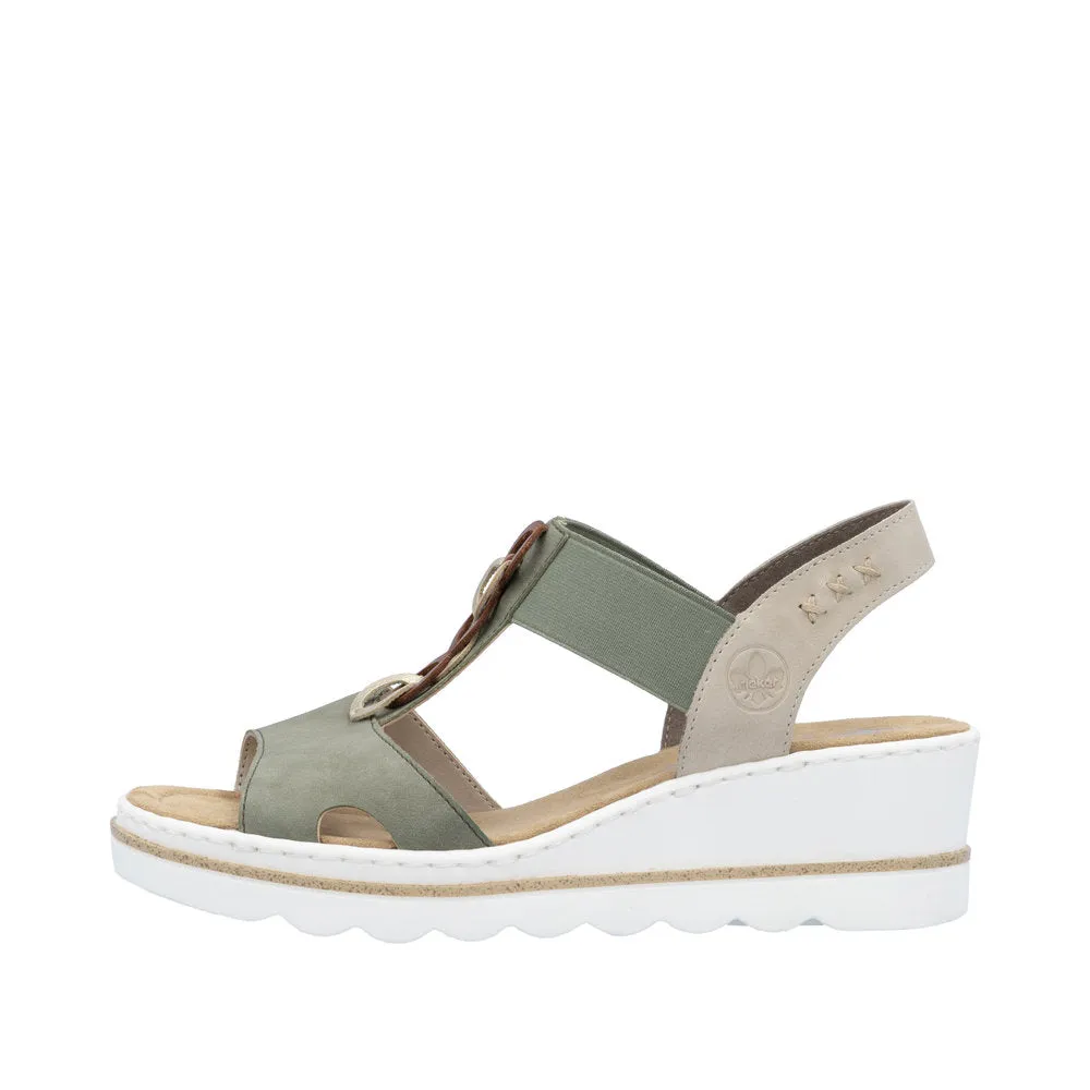 Rieker - 67498-52 - Schif/Lightgold/Amaretto/Ginger - Sandals