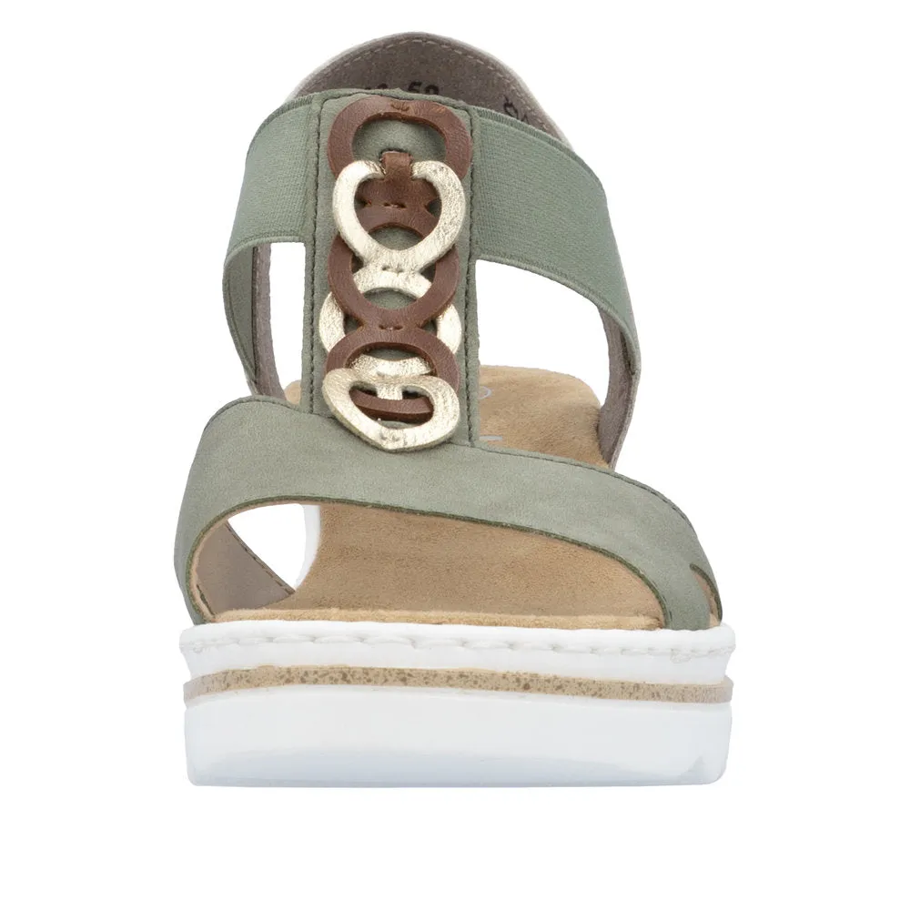 Rieker - 67498-52 - Schif/Lightgold/Amaretto/Ginger - Sandals
