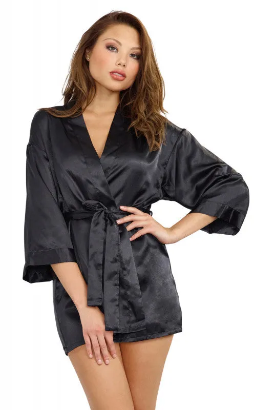 Robe, Chemise, Padded Hanger - Large - Black