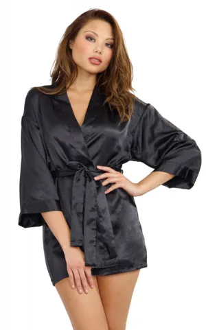 Robe, Chemise, Padded Hanger - Large - Black